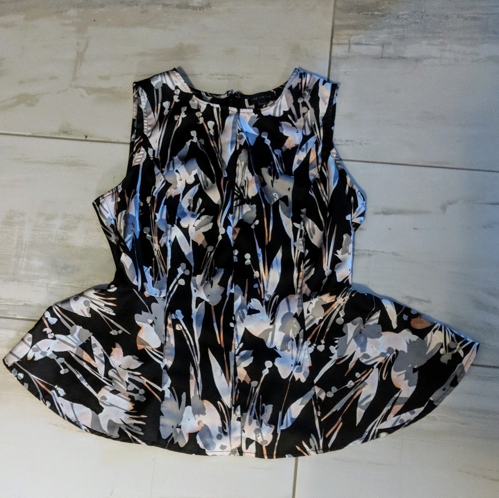 Black The Limited Peplum Top - M